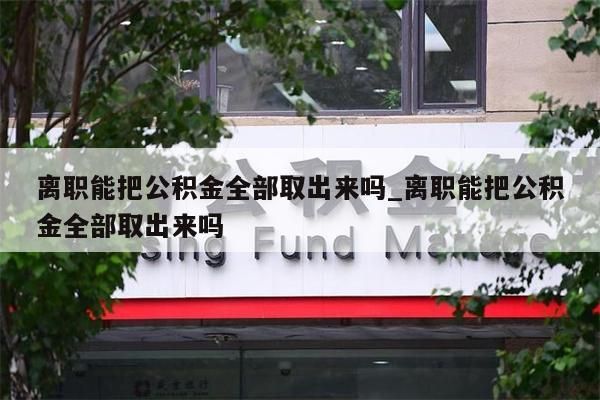 离职能把公积金全部取出来吗_离职能把公积金全部取出来吗